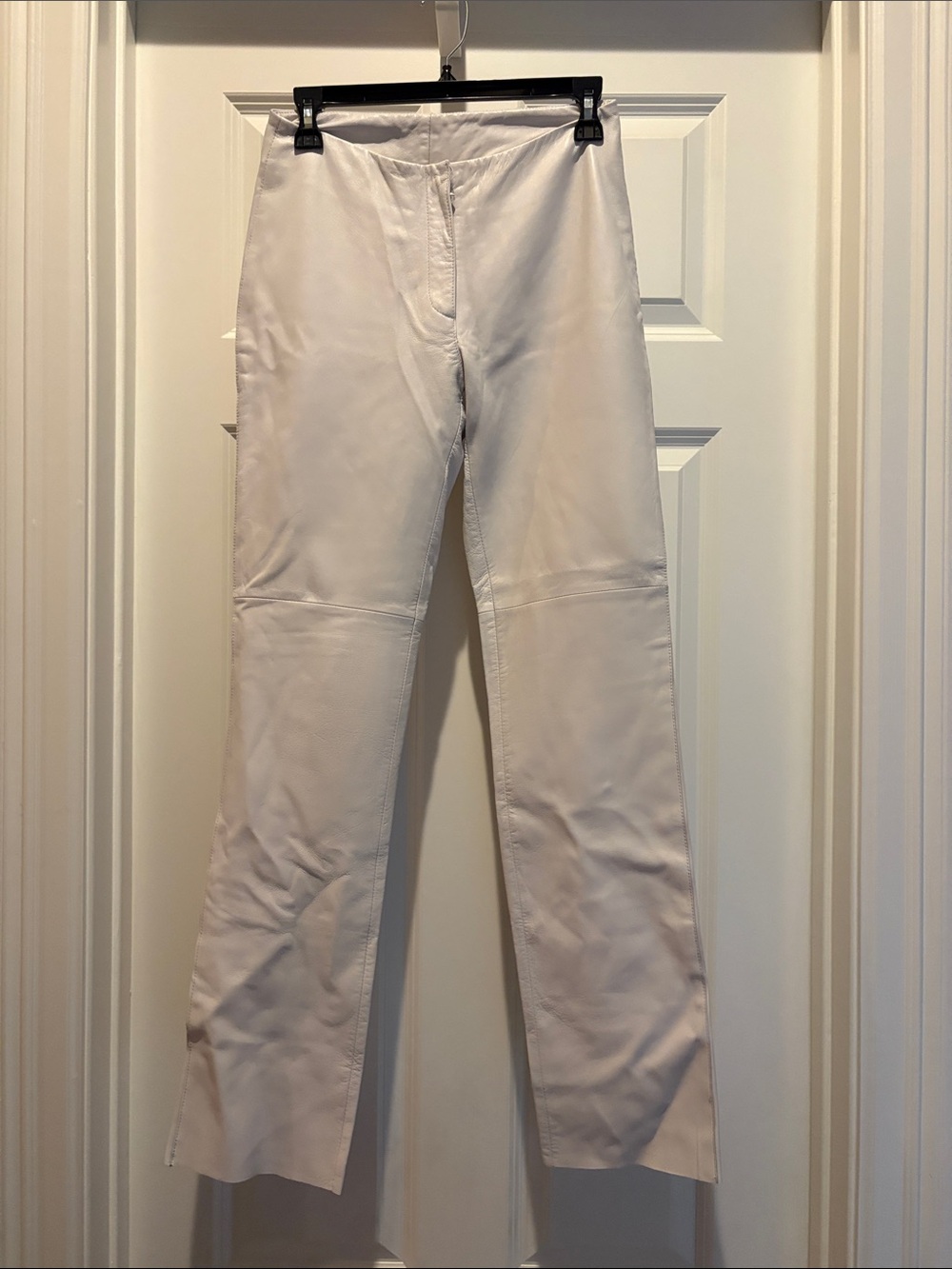 Women's Leather Straight-Leg Pants